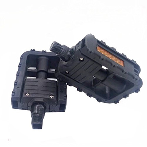 Mountain Bike Pedal : YZRCRKBicycle Pedals Mountain Bikes Aluminum Alloy Pedals Folding Scroll Bead Pedals Road Bikes Plastic Pedals Bicycle Accessories (Color : A)