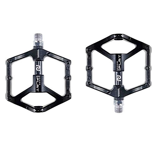 Mountain Bike Pedal : YZT QUEEN Bicycle Pedal, Aluminum Alloy Non-Slip Durable Mountain Bike Pedal 9 / 16"Threaded Spindle Road Bike Flat Pedal Pedal Cycling Pedals