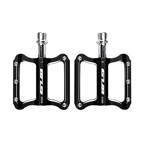 Mountain Bike Pedal : z-overlord Bicycle Pedals Mountain Bike Pedals Aluminum Alloy 3 Bearings Ultra Light 9 / 16 Anti-Slip Pedal Trekking Pedals (One Pair) for Mountain Bike Road City Bike, Black, 105 * 80.5 * 14 mm