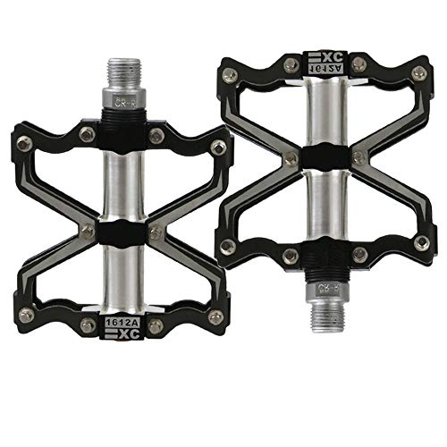 Mountain Bike Pedal : Zago Antiskid Bike Pedals Cycling Equipment Accessories Bicycle Pedal Bearing Palin Mountain Bike Pedals Non-slip Pedal Durable Ultralight Mountain Bike Pedals (Color : Gray)
