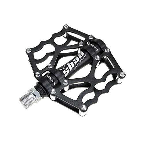 Mountain Bike Pedal : Zeroall Bike Pedals 9 / 16" Mountain Bike Pedals Aluminum Alloy Body Non-Slip Bicycle Pedals with Full Sealed Bearings & 12pcs Anti-Slip Pins, Cycling Wide Platform Pedals(Black)
