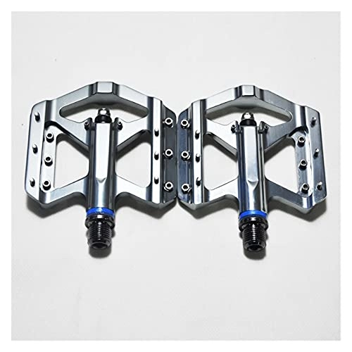 Mountain Bike Pedal : ZHANGQI jiejie store New Bicycle Pedal Cycling Pedals Paired Bicycle Pedals Aluminum Alloy Bike Pedal Fit For Mountain MTB Road Bicycle Accessories Parts (Color : Titanium color)