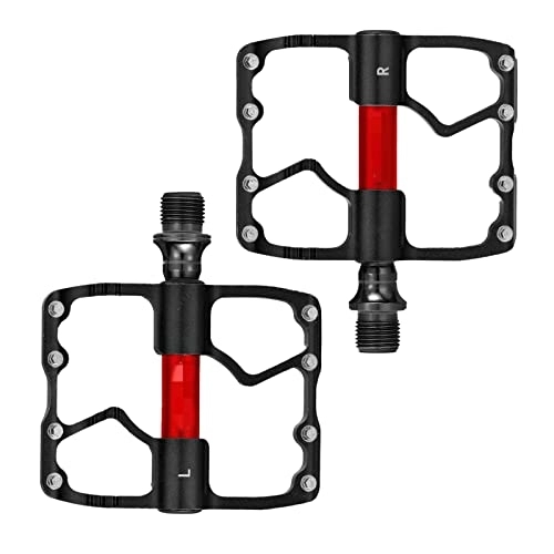 Mountain Bike Pedal : ZHANGWW ZWF Store Gold Pedal Mountain Bike Golden Color Pedals Seal Bearing MTB Pedals 9 / 16 Universal Mountain Bike Pedals Bicycle Foot Pedal MTB (Color : Black)