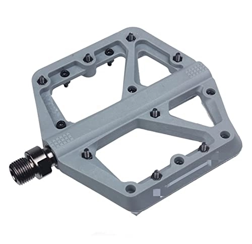 Mountain Bike Pedal : ZHANGWW ZWF Store MTB Bike Nylom Pedal Ultralight Seal Bearings Flat Mountain Bicycle Pedals Road Compatible With BMX Platform Pedal Parts (Color : Gray)