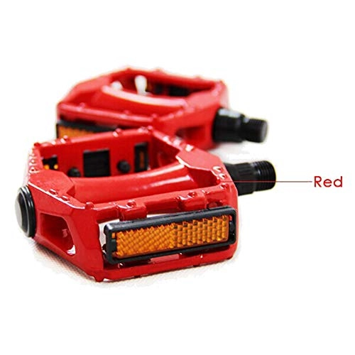 Mountain Bike Pedal : ZHHWYP Bicycle Pedals / Mountain Bike Pedals, with Ultralight Aluminum Alloy Platform And 3 Sealed Bearings, Non-Slip Pedals for MTB Bike BMX, Red
