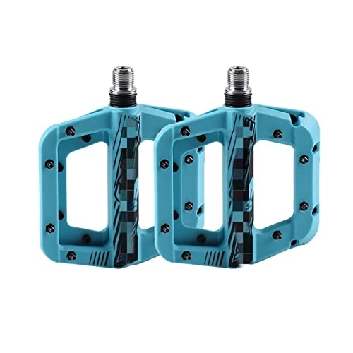 Mountain Bike Pedal : ZHIQIANG wuli store Bicycle Pedals Shockproof Mountain Bike Pedals Non-Slip Lightweight Nylon Fiber Bicycle Platform Pedals Compatible With MTB 9 / 16 Inches (Color : Blue)