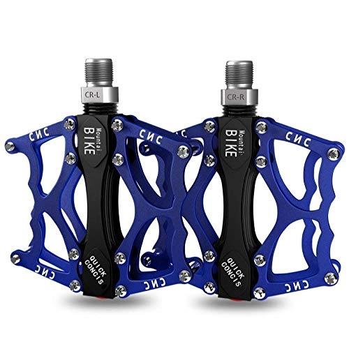Mountain Bike Pedal : zhtt Pedals, Bicycle Cycling Bike Pedals, New Aluminum Antiskid Durable Mountain Bike Pedals Road Bike Hybrid Pedals, A Blue