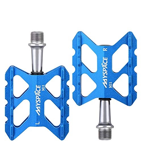 Mountain Bike Pedal : zhtt Pedals, Bicycle Cycling Bike Pedals, New Aluminum Antiskid Durable Mountain Bike Pedals Road Bike Hybrid Pedals, D11 Blue