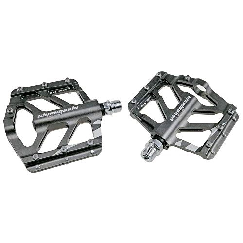 Mountain Bike Pedal : ZHTY Lightweight and Stable Pedal Mountain Bike Pedals 1 Pair Aluminum Alloy Antiskid Durable Bike Pedals Surface For Road Bike 6 Colors (SMS-TIGER) Non-slip (Color : Titanium) SONG