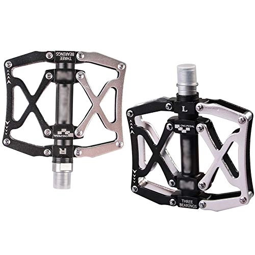 Mountain Bike Pedal : ZHUANYIYI Bike Pedal, 9 / 16 CNC Lightweight Pedals, 3 Sealed Bearings, Chrome Steel Shaft Core, Stud Design Pedals for Mountain Road City Bike (Color : D)