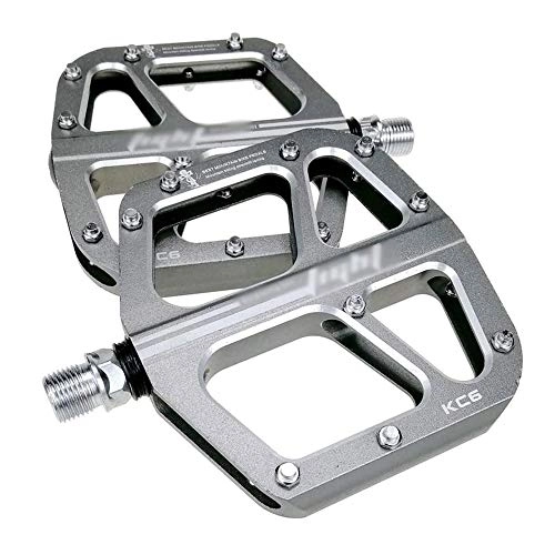 Mountain Bike Pedal : ZHUANYIYI Bike Pedal, Aluminum Alloy High-Strength Non-Slip Ultra-Light Durable 9 / 16 Inch for Road / Mountain Bike 1 Pair Cycling Accessories (Color : C)