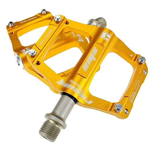 Mountain Bike Pedal : ZHUANYIYI Bike Pedal, Road Bike Bearing Pedal 3 Bearing Pedal Mountain Bike Pedal, CNC Mills Aluminum Flat Pedals, with a Powerful Cro-Mo Shaft (Color : A)