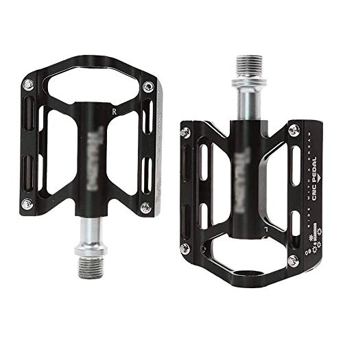 Mountain Bike Pedal : ZHUANYIYI Bike Pedal, Road Mountain Bike Pedal Aluminum Alloy Bicycle 3-bearing Folding Bike Compact Pedal Riding Accessories, 1 Pair Cycling Accessories (Color : C)