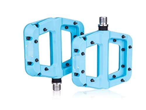 Mountain Bike Pedal : ZHUSHANG SHUANGX LXB177 Aluminum Alloy Bicycle Pedal Cycling Pedal Mountain Bike Pedal Durable Foot Pedal Non-slip pedal Accessories (Color : Type 5 Blue)