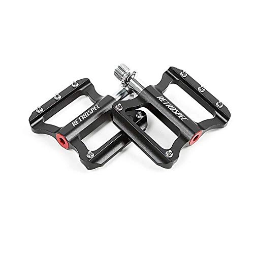 Mountain Bike Pedal : ZHWDD Bicycle Pedal, Lightweight Aluminum Alloy CNC Bearing Road Bike Pedals, Hollow Folding Bicycle Pedal Accessories, Bicycle Accessories