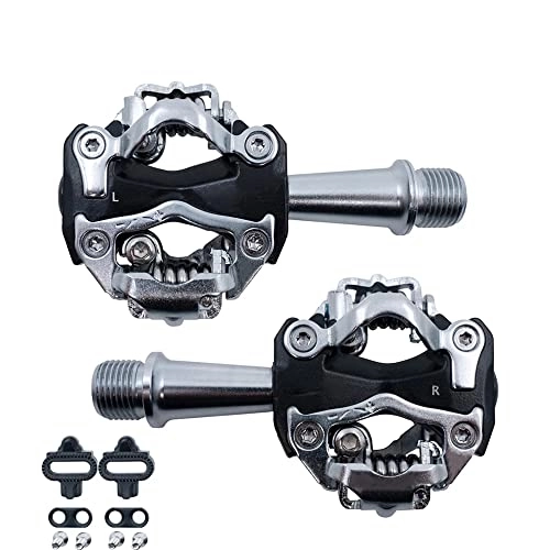 Mountain Bike Pedal : ZJQQ Clipless Road Bike Pedals, Mountain Bikes Pedal, MTB Ultralight Bicycle Parts Pedal, Double-sided Cassette Structure, Steel & Aluminum, for Professional Amateur Men Cycling, Black