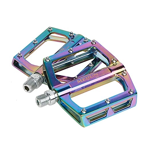 Mountain Bike Pedal : zjyfyfyf Bicycle Cycling Bike Pedals, New Aluminum Anti Skid Durable Mountain Bike Pedals Road Bike Hybrid Pedals for 9 / 16 inch