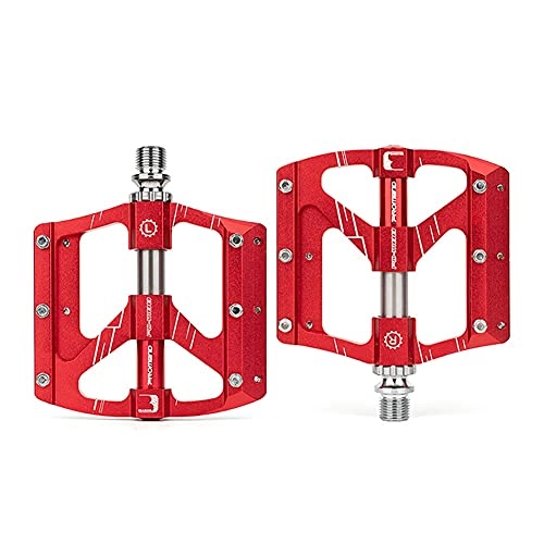 Mountain Bike Pedal : zjyfyfyf Bicycle Pedals Bicycle Cycling Bike Pedals 9 / 16 Inch With Sealed Anti-Slip Durable For Universal BMX Mountain Bike Road Bike Trekking Bike (Color : Red)