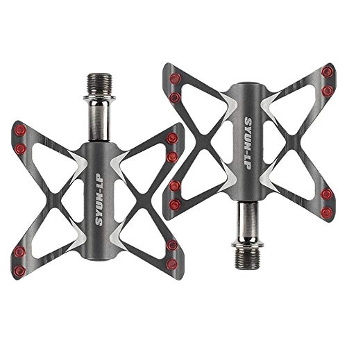 Mountain Bike Pedal : ZKDY Non-Slip Mtb Pedals Bearing Mountain Bike Pedals For Bicycle Aluminum / Alloy Ultralight Road Cycling Pedals-Silver