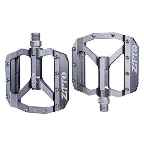 Mountain Bike Pedal : ZMHVOL Outdoor sport 1 Pair MTB Bicycle Cycling Road Mountain Bike Flat Pedals Aluminum Alloy Axle Sealed Bearing Pedals (Color : PL) YUANQI ( Color : Small )