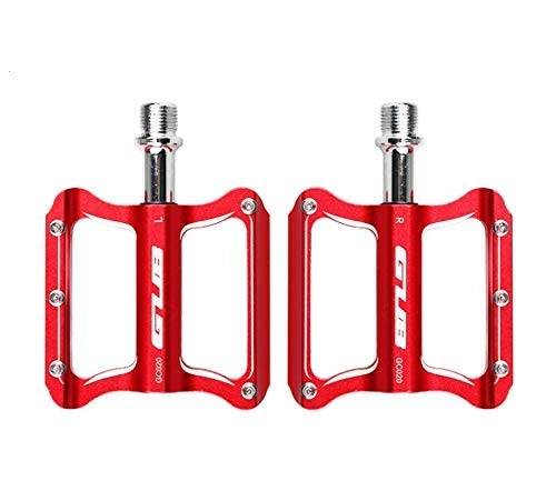 Mountain Bike Pedal : ZMHVOL Outdoor sport GUB GC020 Bicycle Pedals 6061 Aluminum Alloy DU Bearings Mountain Bike Road Cycling Riding Pedal (Color : Red) YUANQI ( Color : Red )