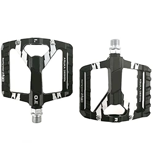 Mountain Bike Pedal : Zonster Mtb Bicycle Platform Flat Pedal Bicycle Pedals Aluminum Pedals for Wear-resistant Pedal Spindle