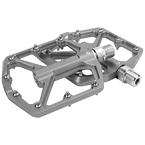 Mountain Bike Pedal : Zopsc-1 Mountain Bike Pedals, DU Bearing System Hollow Design Non‑Slip Pedals Lightweight Micro‑groove Design for Mountain Bikes for Outdoor for Road Bikes(Titanium)