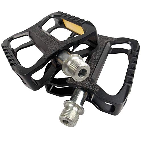 Mountain Bike Pedal : ZPF Bike Pedals, 1 Pair 4.5 * 3.1 Inch Non-slip Aluminum Alloy Reflective Bicycle Pedals, Can Distinguish Left / right, for Mountain BMX Road Bicycles