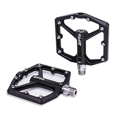 Mountain Bike Pedal : ZTTO Bike Pedals Mountain Pedals Bicycle Flat Pedals Aluminum Non-Slip 9 / 16" Sealed Bearing Lightweight Platform for Road BMX MTB Bike