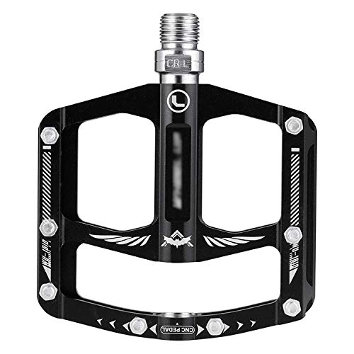 Mountain Bike Pedal : ZWCC Bicycle Pedal Lightweight Aluminum Alloy Universal, Non-Slip Durable Ultra-Light Mountain Bike Flat Pedal, Non-Slip