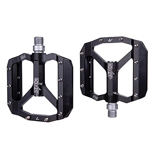 Mountain Bike Pedal : ZYLEDW MTB Road Bike Ultralight Bicycle Pedals Mountain CNC AL Alloy Hollow Anti-slip Bearings Bicycle Pedals Cycling Part-black