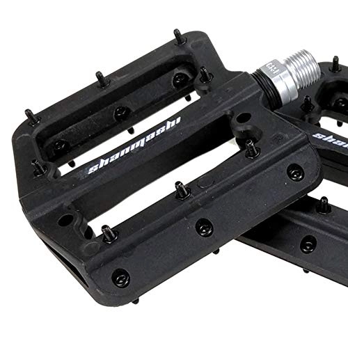 Mountain Bike Pedal : ZzheHou Bicycle Pedal Cycling Road Bike Pedals Mountain Bike Flat for Most Kinds of Bicycles Durable Bike Pedals (Color : Black, Size : 100x98x20mm)
