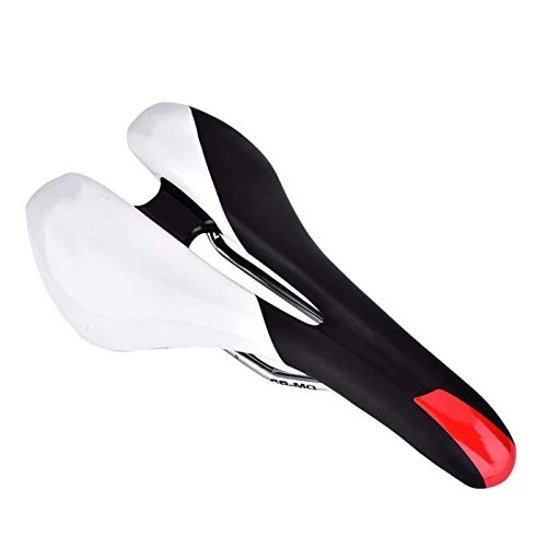 Mountain Bike Seat : 01 02 015 Bike Cushion, Exquisite Bicycle Saddle Shockproof Durable for Outdoor for Mountain Bike(Black and White)