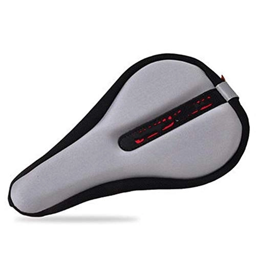 Mountain Bike Seat : 3D Bicycle Saddle Bike Seat High-grade Bicycle Seat Cover Cycling Saddle Mountain Bike Breathable Ride Thickening Soft 5 Colors Cushion (Color : Light Grey)