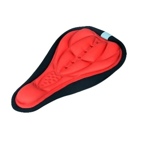 Mountain Bike Seat : 3D Solid Bike Seat Cushion Comfort Bicycle Seat Cushion Cover (Red)