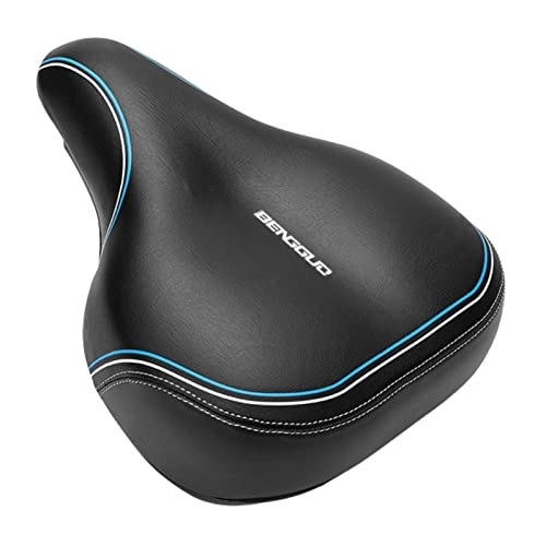 Mountain Bike Seat : 5 Pcs Comfortable Widened Bicycle Saddle | Waterproof Bicycle Cushion with Ergonomic Zone Concept - Oversized Cushion for Exercise, Road, Mountain Bikes for Men Black J-