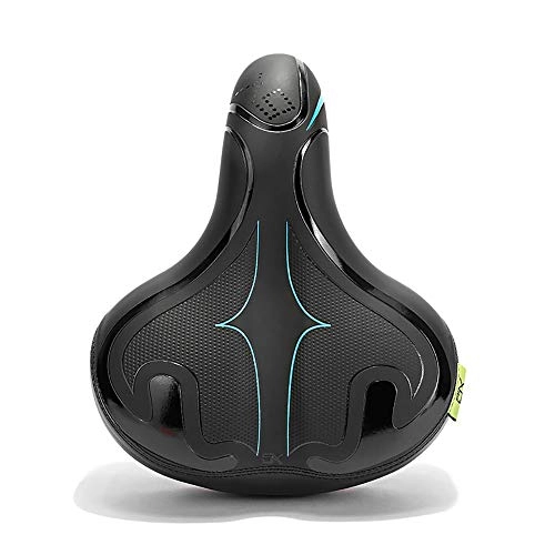 Mountain Bike Seat : AACXRCR Comfortable Bike Seat Bicycle, Saddle Thickening of The Memory Foam Waterproof Replacement Leather Bike Saddle on Your Mountain Bike for Women and Men with Big Bottoms (Color : A)