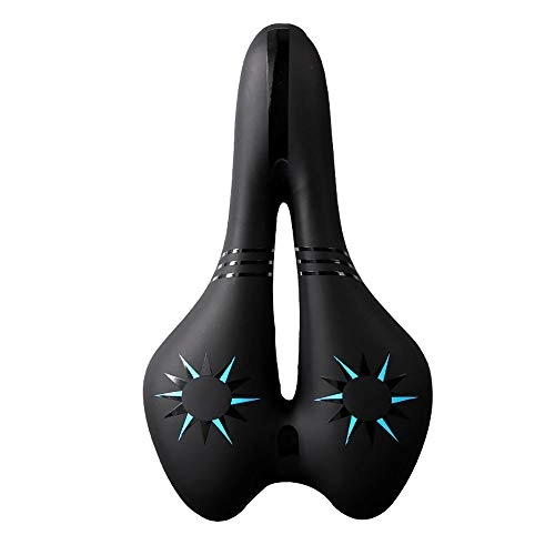 Mountain Bike Seat : AACXRCR Comfortable Bike Seat for Men Women, Bicycle Saddle Replacement, Wear-Resistant PU Leather, Breathable Waterproof for Mountain Bikes, Road Bikes and Outdoor Bikes (Color : B)