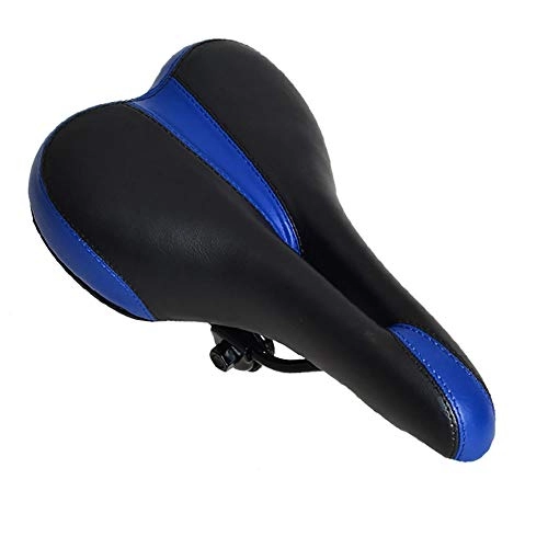 Mountain Bike Seat : AACXRCR Comfortable Men Women Bike Seat - Memory Foam Padded Leather Wide Bicycle Saddle Cushion, Waterproof, Dual Spring Suspension, Soft, Breathable, Universal Fit (Color : C)