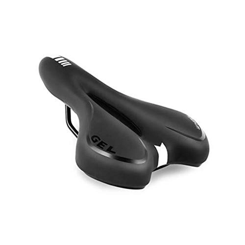 Mountain Bike Seat : Aaren Silicone Bicycle Seat Mountain Bike Saddle Comfortable Bicycle Accessories Equipment Bicycle Saddle Riding Equipment Soft Breathable (Color : Black)