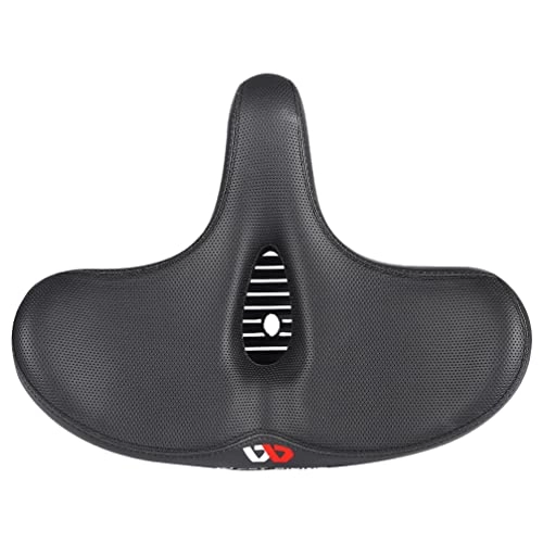 Mountain Bike Seat : Abaodam Bicycle Saddle Leather Absorption Bicycle Saddle Comfortable Bicycle Cushion Bicycle Seat Replacement for Mountain Bike Bicycle Accessories Black