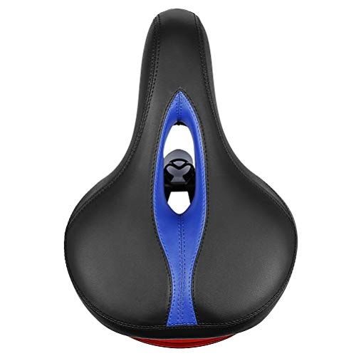 Mountain Bike Seat : Abaodam Mountain Bike Saddle with Ligh Hollow Seat Cushion Comfortable Riding Seat Cushion for Outdoor Outside (Blue and Black)