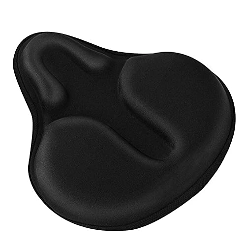 Mountain Bike Seat : ABCCS Thick SiliconeBicycle Cushion Cover, Comfortable Exercise Bike Seat Cover, Non-Slip Bicycle Pad Cover For Road Mountain Bikes And Spinning Or Stationary Bicycles For Women Men, 28x26cm