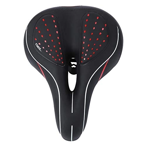 Mountain Bike Seat : ABOOFAN Silicone Thickened Bike Saddle Mountain Bike Seat Cushion Breathable Riding Seat Cushion for Bike Sports Outdoor (Red and Black)