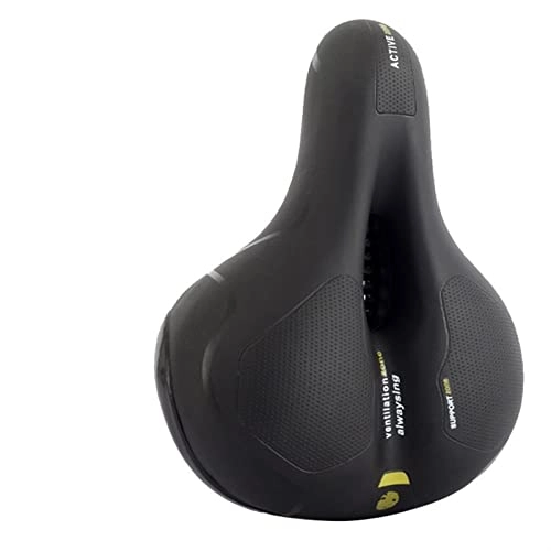Mountain Bike Seat : ACEACE Bike Saddle Big Butt Breathable Cushion Leather Surface Seat Mountain Bicycle Shock Absorbing Hollow Cushion Bicycle Accessories (Color : Shock absorb ball Y)