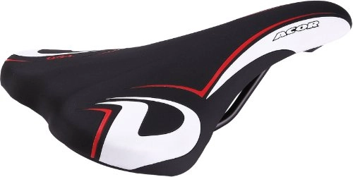 Mountain Bike Seat : Acor Unisex Sports Saddle: Black / Red / White