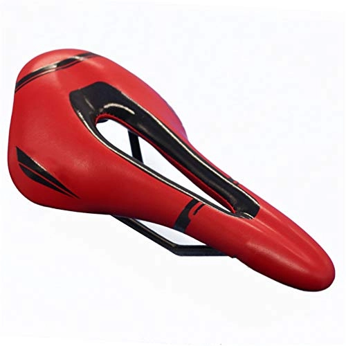 Mountain Bike Seat : Aczzcc Bike Saddle Mountain Bike Seat Breathable Comfortable Pad with Central Relief Zone And Ergonomics Design Fit for Road Bike And Mountain Bike, Red