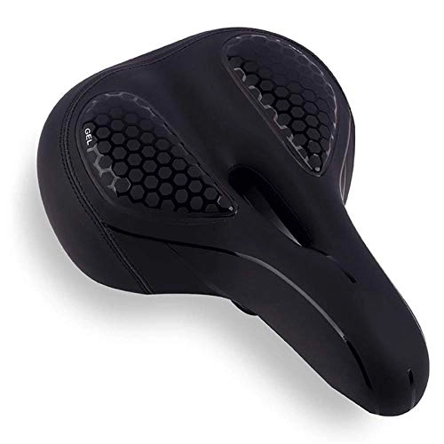 Mountain Bike Seat : Adesign Bike Seat Bicycle Saddle Comfort Cycle Saddle Waterproof Soft Cycle Seat Suitable for Women and Men, Professional in Road Bike, Mountain Bike (Color : Black)
