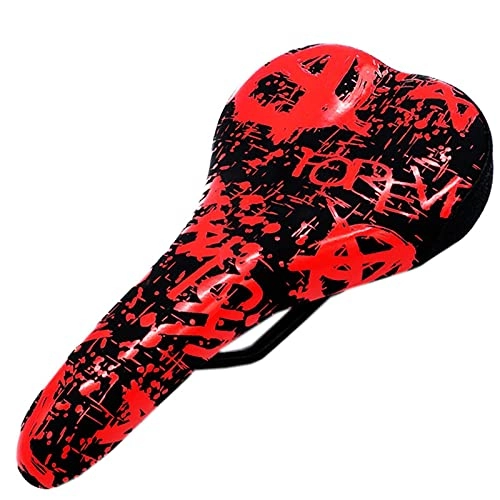 Mountain Bike Seat : adfafw 1PCS Bicycle Seat, Bicycle Soft Saddle, Mountain Bike Non-slip Cushion, Cycling Supplies, Suitable For Cycling Enthusiasts, Red Thickened amicable
