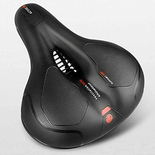 Mountain Bike Seat : ADSE Bicycle Seat Pad, Extra Comfortable Soft Bike Saddle with Dual-spring for Indoor Cycling Road Bike, Mountain Bike, City Bike, 33 * 31 * 11 cm